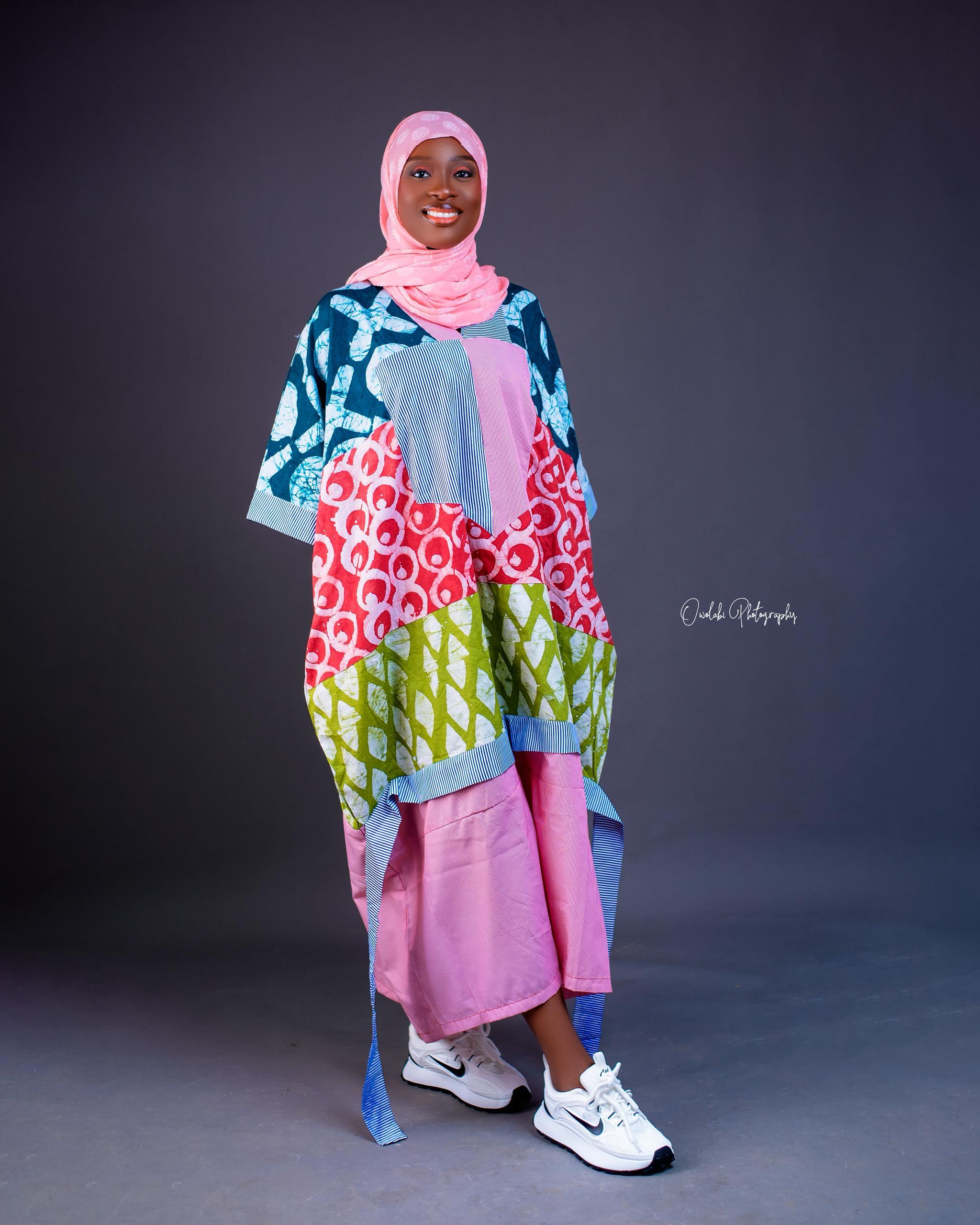 Signature custom Adire couture design by Abbi's Stylez