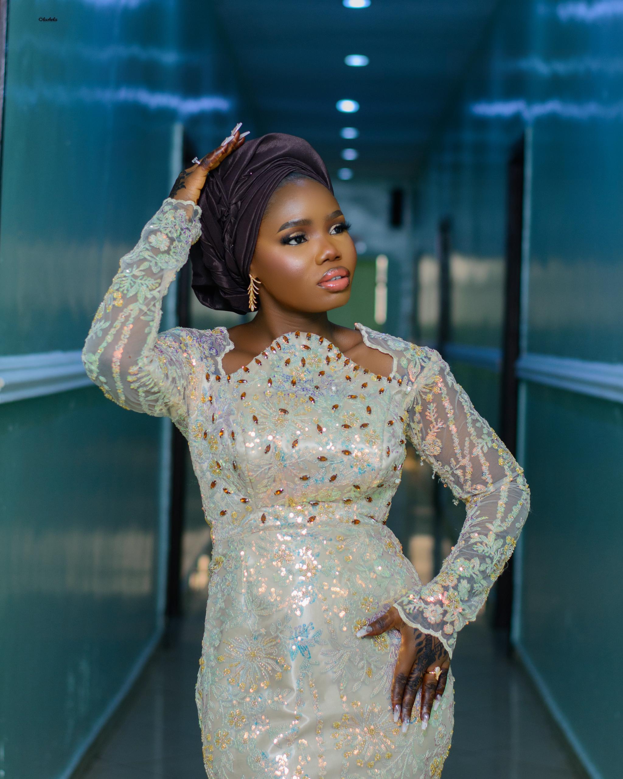 Adire Bubu Gown (Aso Oke Border)