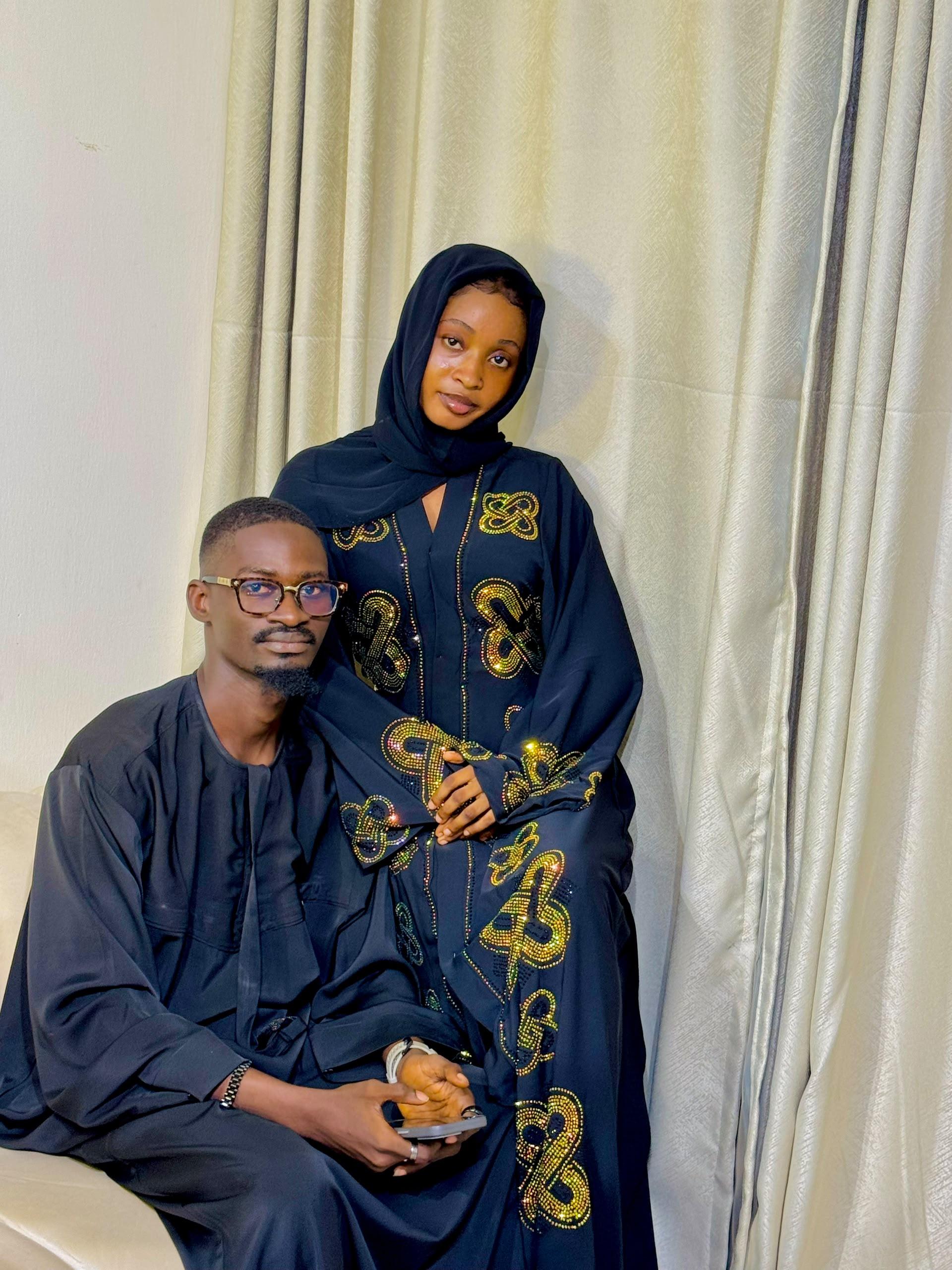 Royal Couple Set (Yellow Jalab & Abaya)